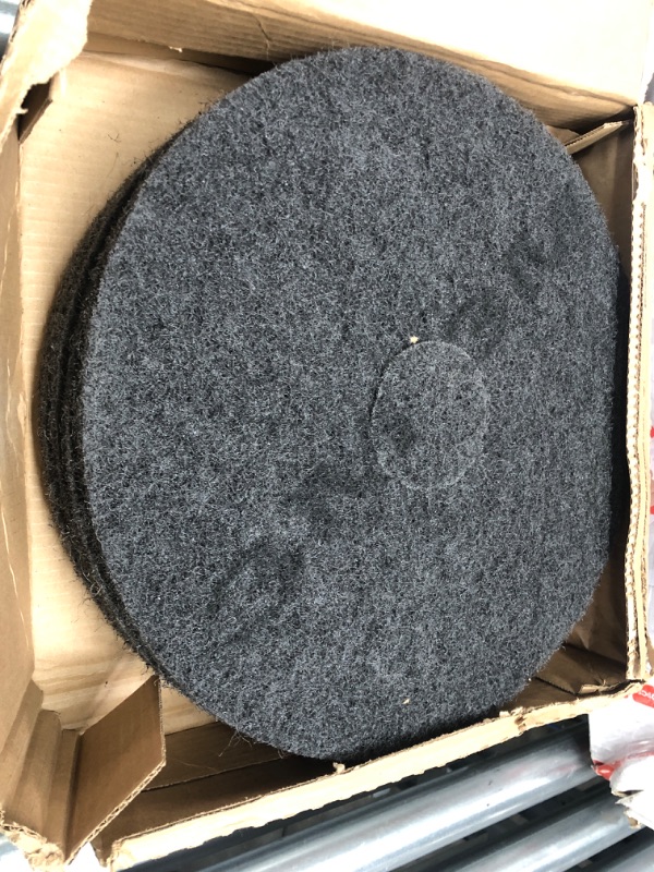 Photo 2 of 3M Black Stripper Floor Pad 7200, 15", Used with Water-based Floor Finish Stripping Solutions, Remove Soiled Floor Finishes and Sealers 15 inches