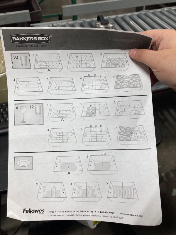 Photo 4 of Bankers Box SmoothMove Heavy-Duty Kitchen Moving Box, Dish and Glass Box Dividers, Cushion Foam, 12 x 12.25 x 18.5 Inches, Kraft, 1 Pack (7710701)