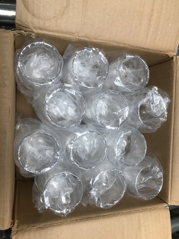 Photo 2 of 24 piece Stemless Unbreakable Crystal Clear Plastic Wine Glasses Set of 24 (10 Ounces) Clear 10.0 ounces