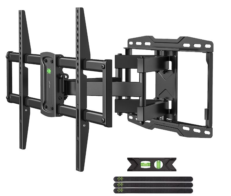 Photo 1 of Full Motion TV Mount, USX MOUNT TV Wall Mount for Most 37-75 inch TVs, Holds up to 132lbs, Max VESA 600x400mm, Swivel TV Mount Bracket with Dual Articulating Arms Tilt Rotation Fits 16" Wood Stud