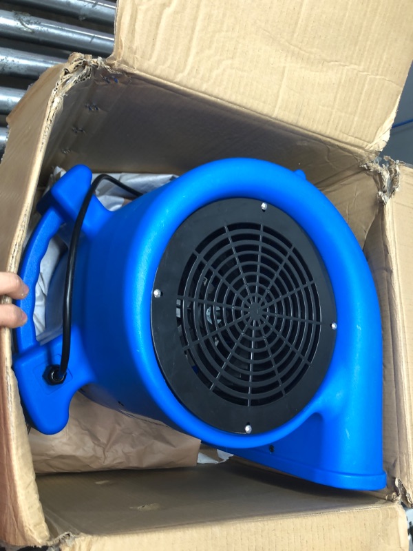 Photo 2 of |     
Mounto 2-Speed 1/2HP 2200CFM Air Mover Floor Carpet Dryers (Blue)
