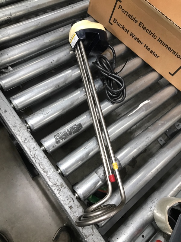 Photo 1 of KD 1500W Immersion Bucket Water Heater, Auto Shutoff, Overheating Prevention, Auto Water Level Senor, Adjustable Thermostat, Easy-to-Use (White / 1500 WATT)