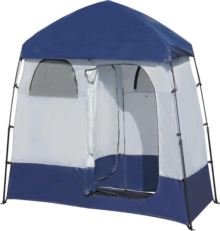 Photo 1 of **DAMAGE**Betterhood Camping Shower Tent Oversize Space Privacy Tent Portable Outdoor Shower Tents for Camping with Floor Changing Tent Dressing Room Easy Set Up Shower Privacy Shelter 2 Rooms Toilet Tent
