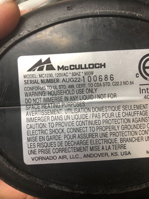 Photo 4 of *** POWERS ON *** McCulloch MC1230 Handheld Steam Cleaner with Extension Hose, 11-Piece Accessory Set, Chemical-Free Cleaning, Black