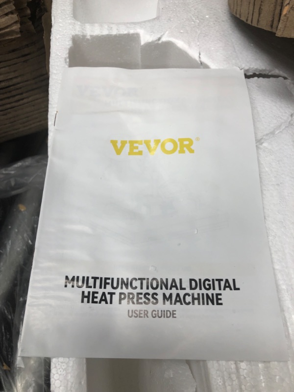 Photo 4 of *** POWERS ON *** VEVOR Heat Press 12" X 10" Swing Away Heat Press Machine Daul Digital Display Heat Press Machine for T-Shirt Sublimation Transfer Machine (12x10")
