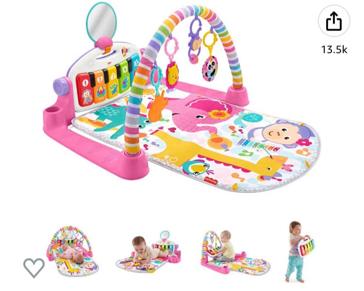 Photo 1 of **INCOMPLETE**Fisher-Price Baby Playmat Deluxe Kick & Play Piano Gym With Musical -Toy Lights & Smart Stages Learning Content For Newborn To Toddler, Pink