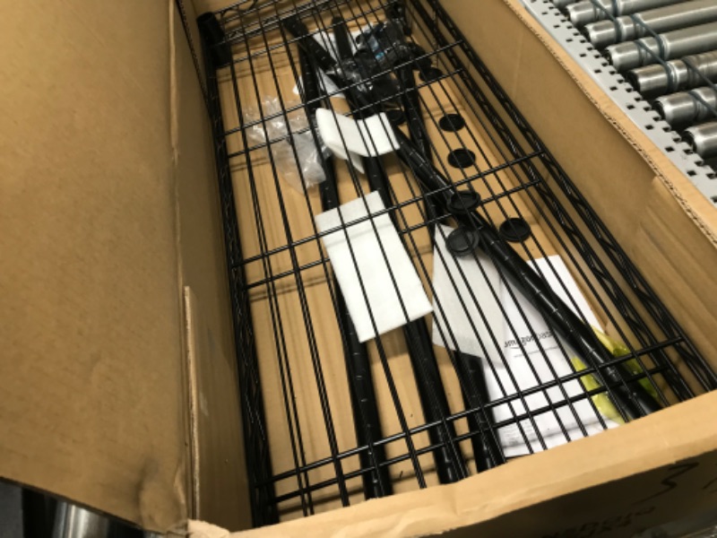 Photo 1 of Amazon Basics 5-Shelf Adjustable, Heavy Duty Storage Shelving Unit (350 lbs loading capacity per shelf), Steel Organizer Wire Rack, Black (36L x 14W x 72H)