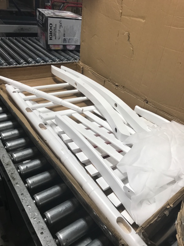 Photo 1 of **FOR PARTS OR REPAIR**
BplusZ B&Z KD-22W Wooden Rocking Chair Porch Rocker Outdoor Traditional Indoor, White 1 White Chair
