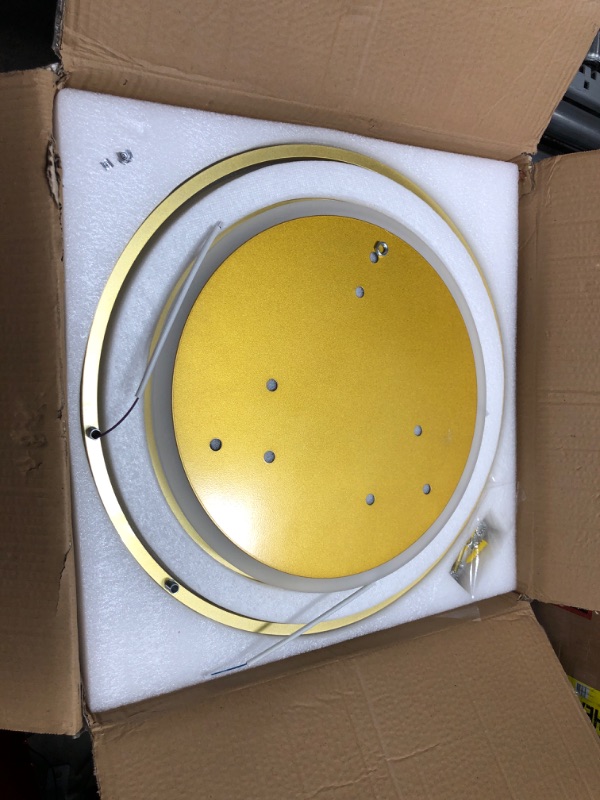 Photo 2 of ***MISSING HARDWARE***
Modern LED Ceiling Light 90W Dimmable Ceiling Light Fixture with Remote Control 5 Rings Flush Mount Ceiling Light Gold Acrylic Chandelier LED for Living Room Bedroom Kitchen Light fixtures(4+1G01) Gold 5 Rings