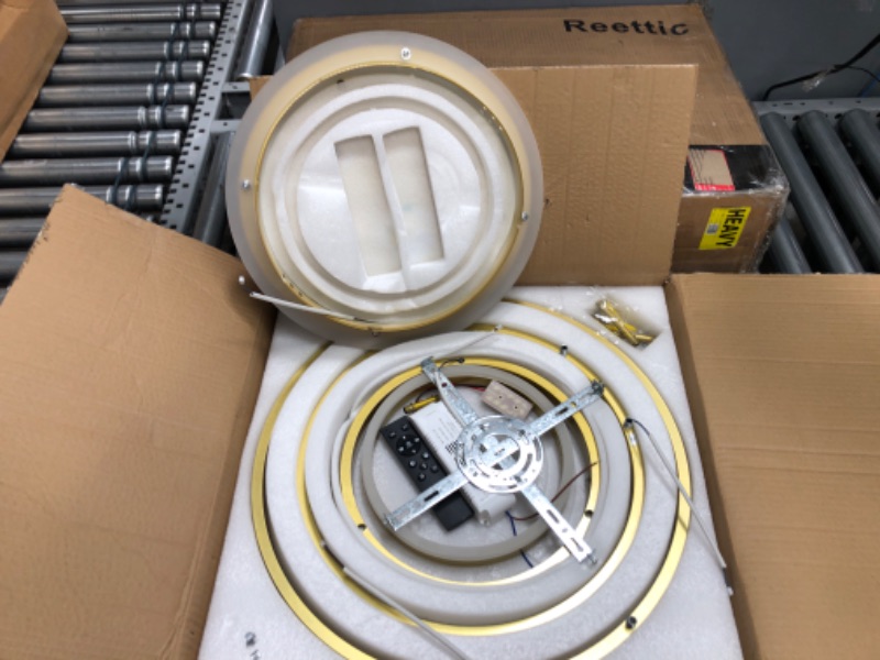 Photo 3 of ***MISSING HARDWARE***
Modern LED Ceiling Light 90W Dimmable Ceiling Light Fixture with Remote Control 5 Rings Flush Mount Ceiling Light Gold Acrylic Chandelier LED for Living Room Bedroom Kitchen Light fixtures(4+1G01) Gold 5 Rings