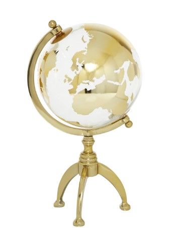 Photo 1 of 15" Gold Aluminum Glam Globe
