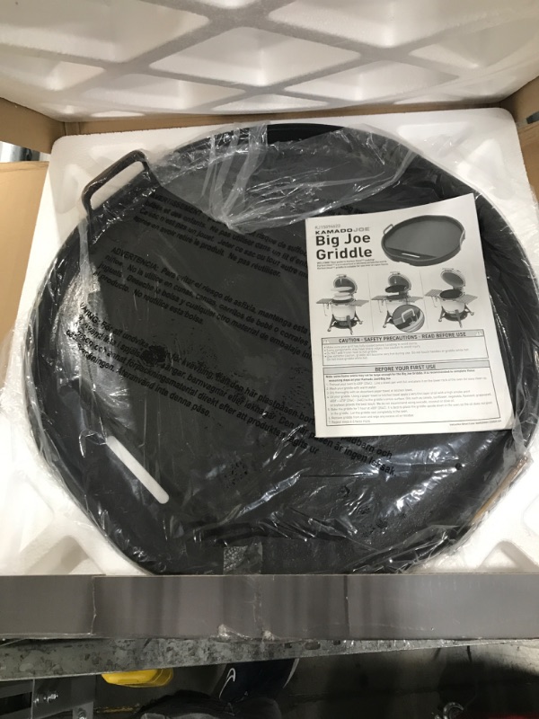 Photo 3 of **SEE NOTES**
Kamado Joe KJ15094622 Karbon Steel Griddle for Big Joe Grills, Black