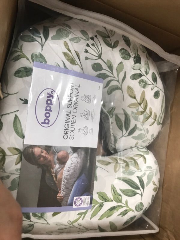 Photo 2 of Boppy Nursing Pillow and Positioner—Original | Green Foliage | Breastfeeding, Bottle Feeding, Baby Support | with Removable Cotton Blend Cover