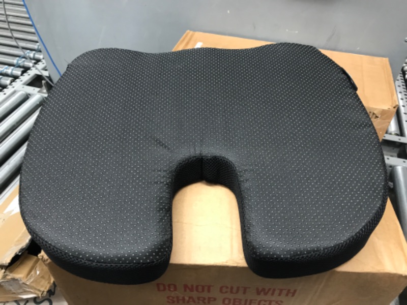 Photo 3 of Amazon Basics Gel Enhanced Memory Foam Seat Cushion for Office Chair Seat Cushion Gel Memory Foam