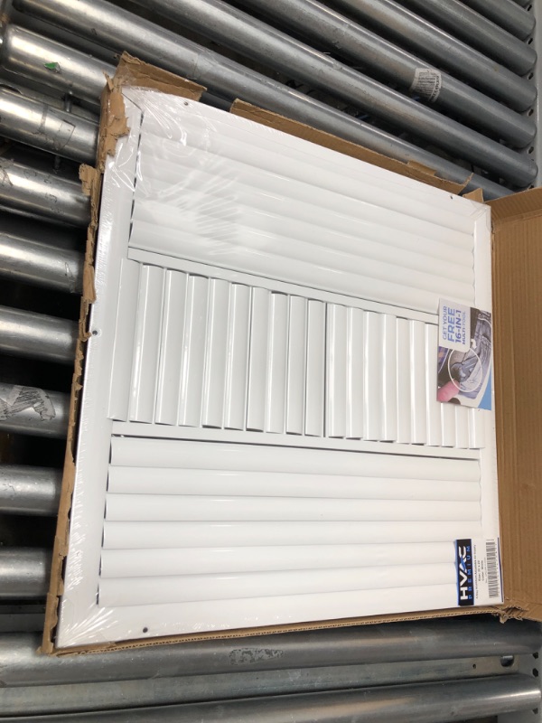 Photo 1 of 20"w X 20"h 4-Way Aluminum Curved Blade Adjustable Air Supply HVAC Diffuser - Full Control Vertical/Horizontal Airflow Direction - Vent Duct Cover [Outer Dimensions: 21.65"w X 21.65"h] 20 x 20