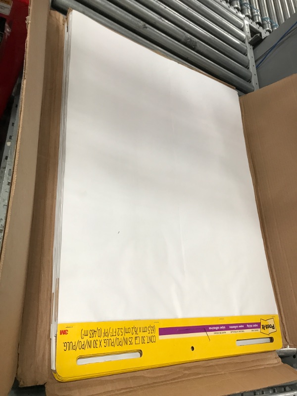 Photo 2 of Post-it Super Sticky Easel Pad, 25 x 30 Inches, 30 Sheets/Pad, 6 Pads, Large White Premium Self Stick Flip Chart Paper, Super Sticking Power (559VAD6PK) 25 x 30 Inches Easel Pad1017972268
