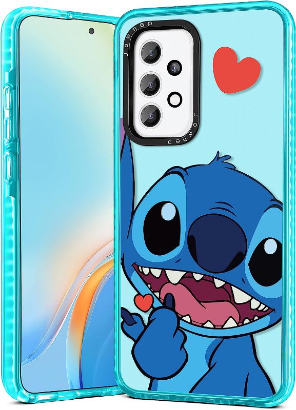 Photo 1 of Jowhep Red Stitc for Samsung Galaxy A53 5G Case Cute Cartoon Character Girly for Girls Kids Boys Phone Cases Cover Fun Design Kawaii Shockproof Soft TPU Protective Case for Samsung Galaxy A53 5G
