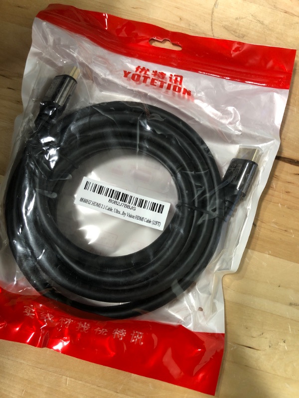 Photo 2 of HDMI Cable 8K60HZ 12FT, HDMI Cables 48G, HDMI Cable 2.1, Ultra HDMI Cable 4K60HZ 4:4:4 HDCP 2.2 & 2.3, HDR 10 Compatible with Roku TV/PS5/HDTV/Blu-ray.