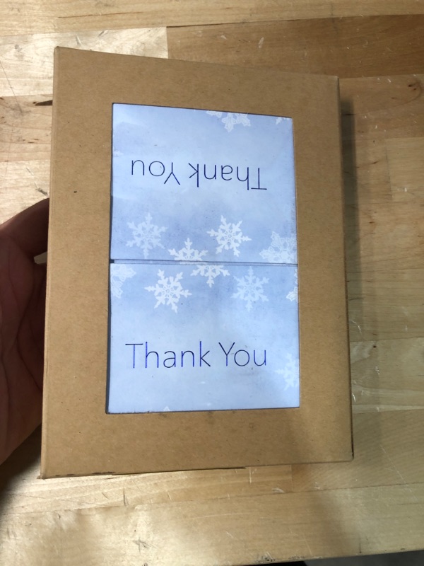 Photo 2 of Great Papers! Merry Snowflake Thank You Note Card 4.875"" x 3.375"" 50 note