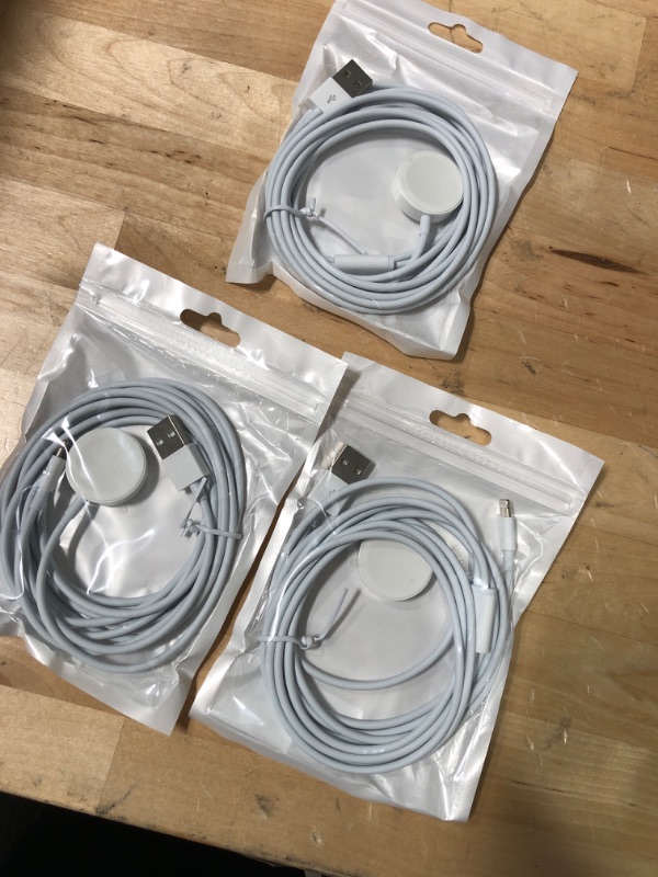 Photo 2 of **BUNDLE OF 3**  GRM NPD 2 in 1 Watch and Phone Charger Cables,Fast Magnetic, Charging Cord Compatible with Apple Watch and iPhone,Pods,pad