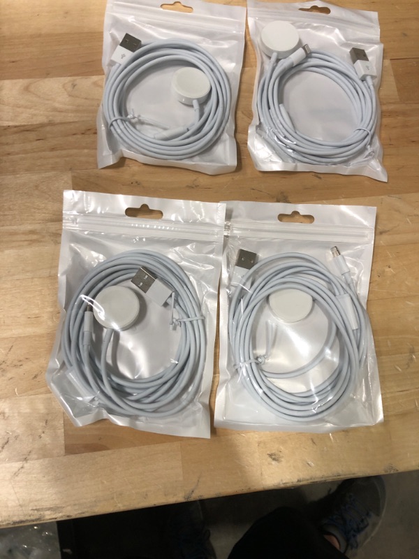 Photo 2 of **BUNDLE OF 4**  GRM NPD 2 in 1 Watch and Phone Charger Cables,Fast Magnetic, Charging Cord Compatible with Apple Watch and iPhone,Pods,pad