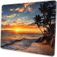 Photo 1 of Sunset Beach Mouse Pad, Large Computer Mouse Pad with Stitched Edges, Non-Slip Rubber Mouse Pad for Home & Office with Design 11.8" x 9.8"