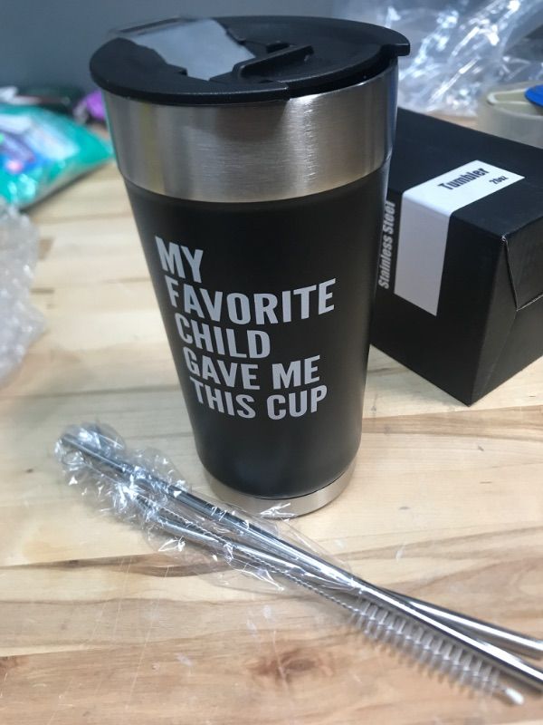 Photo 2 of Gifts for Stepdad - Bonus Dad from The Child You Inherited Travel Tumbler Unique Christmas,Birthday,Father’s Day Gifts for Stepdad, Stepfathers,Father,Bonus Dad From Stepdaughter,Stepson, 20 oz