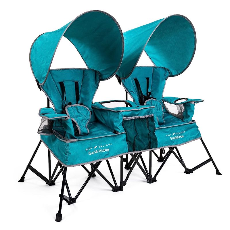 Photo 1 of Baby Delight Go with Me Duo Deluxe Portable Chair | for Kids | Double Seat | Indoor and Outdoor | Teal
