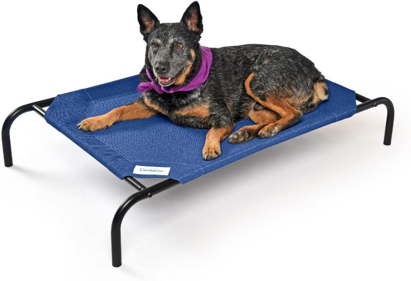 Photo 1 of **MINOR SHIPPING DAMAGE**COOLAROO The Original Cooling Elevated Dog Bed, Indoor and Outdoor, Medium, GREEN
