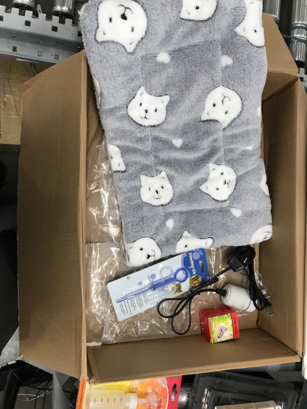 Photo 5 of GIFANK Incubator for Puppies with Heating Large PET Brooder Nursery Kitten Incubator for Puppies with Pet Bed Mat,Pet Medicine Feeder,Temperature Detection and Nebulization Kit,8PCS Brown-m