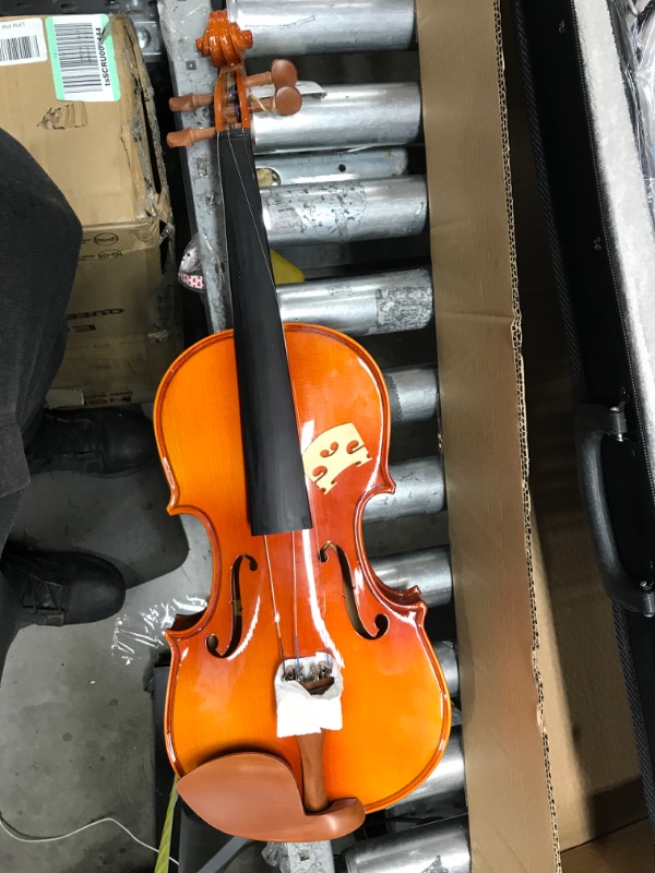 Photo 2 of **NEEDS TO BE RESTRUNG**Lotkey 4/4 Full Size Violin Set for Beginners Adults with Hard Case, Rosin, Shoulder Rest, Bow and Extra Strings
