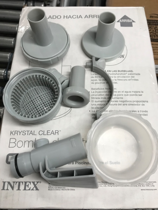 Photo 3 of **MINOR TEAR & WEAR**INTEX 28637EG C1000 Krystal Clear Cartridge Filter Pump for Above Ground Pools, 1000 GPH Pump Flow Rate 1,000 Gallons Per Hour 1,000 Gallons Per Hour Filter Pump