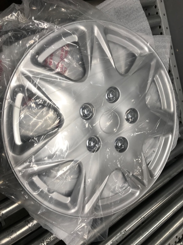 Photo 3 of 17 inch Hubcaps Best for 2005-2006 Chrysler Pacifica - (Set of 4) Wheel Covers 17in Hub Caps Silver Rim Cover - Car Accessories for 17 inch Wheels - Snap On Hubcap, Auto Tire Replacement Exterior Cap
