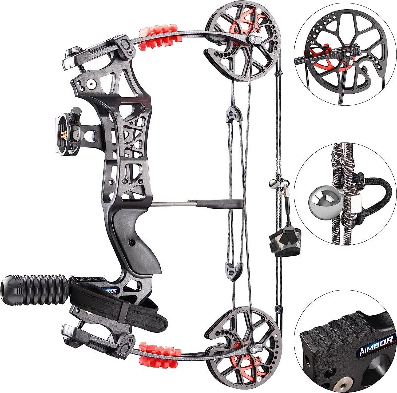 Photo 1 of **MISSING SOME ACCESSORIES**Aimdorarchery Compound Bow Kit 23.5”-28.5”Draw Length,30-60 Lbs Draw Weight up to 345 fps No Bow Press Needed Limbs Made in USA Base Kit