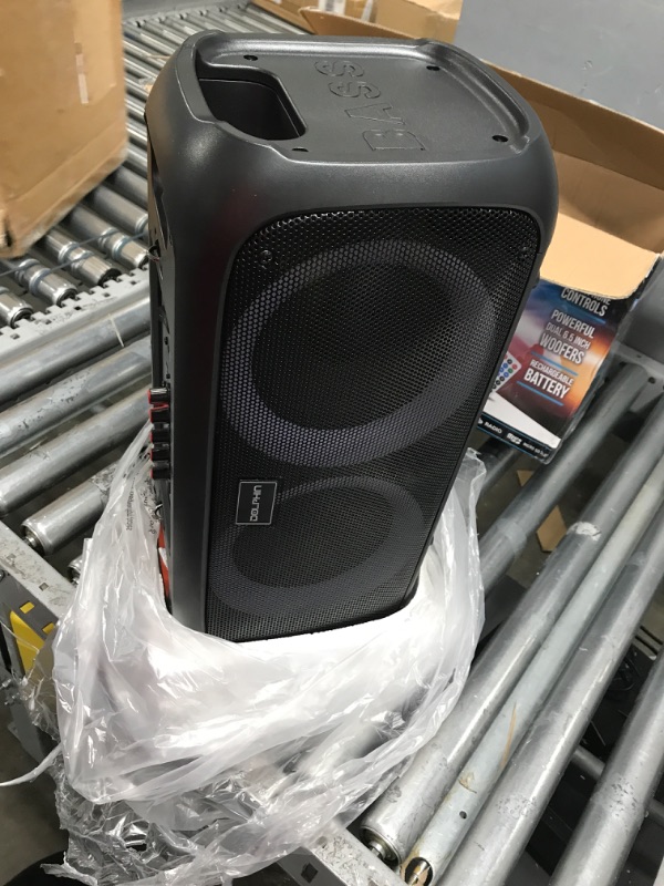 Photo 4 of Dolphin New Upgraded 2023 SP-2600RBT Portable Bluetooth Speaker - Crisp Sound & BASS - Dual 6.5" Woofer, 1" Tweeter, Boombox