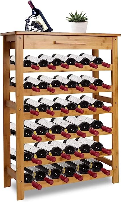Photo 1 of ***Parts Only***Kinsuite Bamboo Wine Rack Modular Wine Storage Holder Display Shelves for Storing Bottles at Home