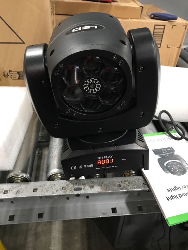 Photo 3 of 6x15W Mini Bee Eye Moving Head DJ Light, 90W LED RGBW Stage Light Rotate Beam Spot Effect, DMX Sound Activated Remote Control for Parties Wedding Bar Church Show (RGBW 4in1)
