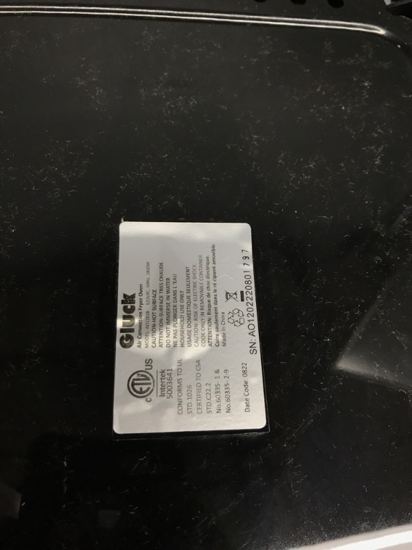 Photo 1 of GLUCK Air Fryer Oven,10-in-1 20 QT Airfryer Oven with Visible Cooking Window, Large Air Fryer Toaster Oven Combo with Recipes & 13 Accessories, ETL Certification (Dark Black)
