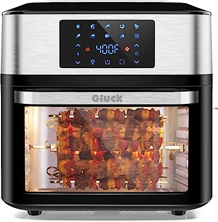 Photo 1 of GLUCK Air Fryer Oven,10-in-1 20 QT Airfryer Oven with Visible Cooking Window, Large Air Fryer Toaster Oven Combo with Recipes & 13 Accessories, ETL Certification (Dark Black)
