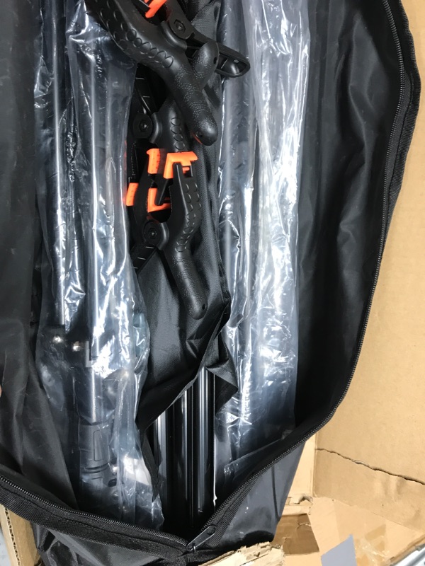Photo 1 of Aureday Backdrop Stand, 10Ft Adjustable Photo Backdrop Stand Kit with 4 Crossbars, 6 Background Clamps, 2 Sandbags, and Carrying Bag for Parties/Wedding/Photography/Festival Decoration