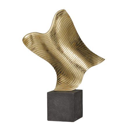 Photo 1 of ***MISSING HARDWARE***The Novogratz Contemporary Polystone Sculpture, Gold