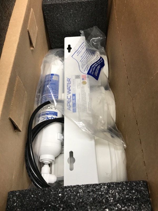 Photo 1 of APEC Water Systems RO-90 Ultimate Series High Output 90 GPD Ultra Safe Reverse Osmosis Drinking Water Filter System & Aqua Tec ERP-1000 Aquatec AQUATEC-ERP-1000 Permeate Pump, Black