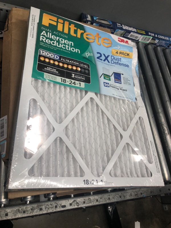 Photo 1 of 4 pack Filtrete 18x24x1 Allergen Reduction 