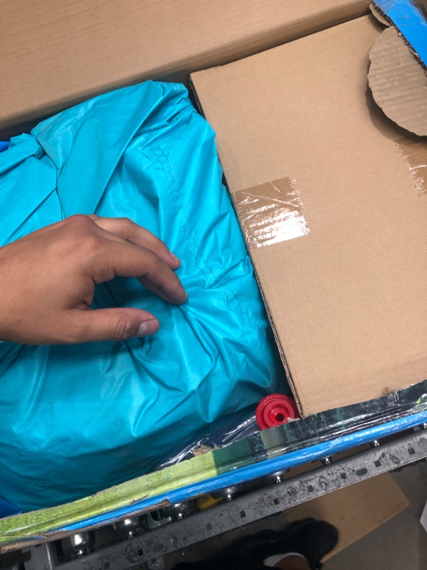 Photo 3 of Valwix Inflatable Bounce House with Blower, Bouncy Castle w/ Waterslide & Pool for Wet Dry Combo, Bouncer w/ Repair Kits, Fun Bounce Area with Basketball Hoop Green-Blue Bouncer