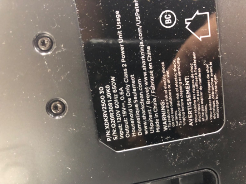 Photo 3 of ***PARTS ONLY NOT FUNCTIONAL***Shark AV2511AE AI Ultra Robot Vacuum, with Matrix Clean, Home Mapping, 60-Day Capacity Bagless Self Empty Base, Perfect for Pet Hair, Wifi, Compatible with Alexa, Black/Silver 