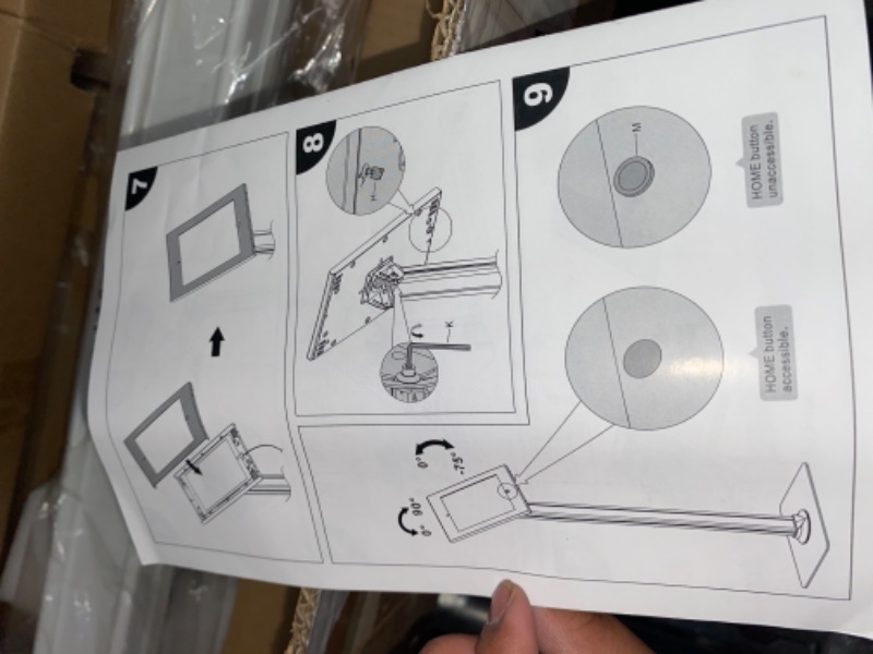 Photo 1 of Anti-Theft Tablet Security Stand Kiosk - Aluminum Metal Floor Mount Tablet Case Holder w/Lock, Tilt Adjustable for Flexible Operation, Designed for iPad Pro 12.9 Inch Tablets - Pyle PSPADLKPRO57