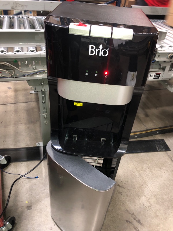 Photo 6 of *PARTS ONLY** MAJOR DAMAGE*STILL POWERS ON** Brio CLBL420V2 Bottom Loading Water Cooler Dispenser for 3 & 5 Gallon Bottles - 3 Temperatures with Hot, Room & Cold Spouts, Child Safety Lock, LED Display with Empty Bottle Alert, Stainless Steel
