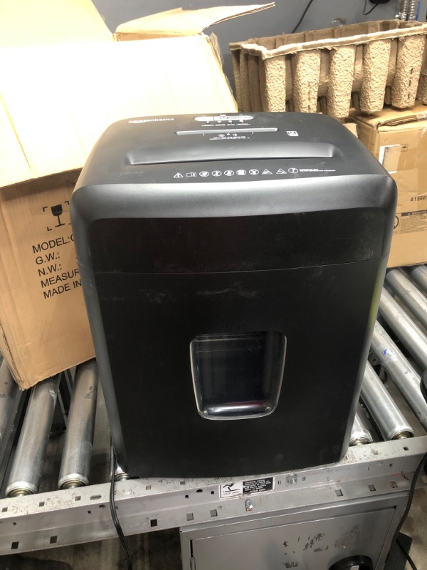 Photo 4 of Amazon Basics 15-Sheet Cross Cut Paper Shredder and Credit Card CD Shredder with 6 Gallon Bin 15 Sheet - new model Shredder