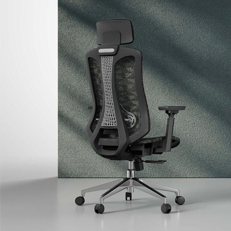 Photo 1 of Logicfox Ergonomic Office Chair, Ergonomic Chair with Adjustable 3D Armrests, Breathable Mesh Office Chair with Adjustable Lumbar Support and Reclining...
