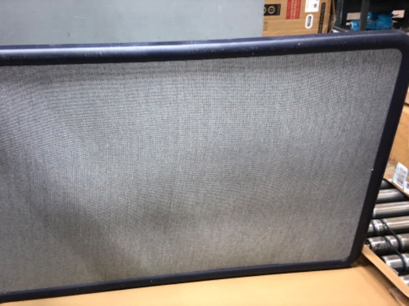 Photo 2 of Quartet Bulletin Board, Fabric, 3 x 2 Feet, Office Bulletin Boards, Contour Navy Blue Plastic Frame (7693BE)